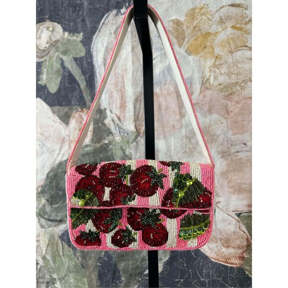 New Anthropologie The Fiona Beaded Bag: Food & Drink Edition - Picture 8 of 9